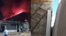Imagen de Video: Por peligro de derrumbe vecinos del galpón incendiado en Neuquén deben irse de sus casas