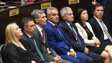 El Tribunal Superior de Neuquén en pleno, durante la apertura de sesiones ordinarias de la Legislatura. (Matías Subat)