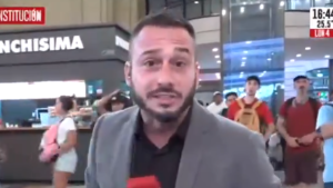 El fuerte descargo en vivo de un notero de Crónica TV: «Vos porque estás en blanco»