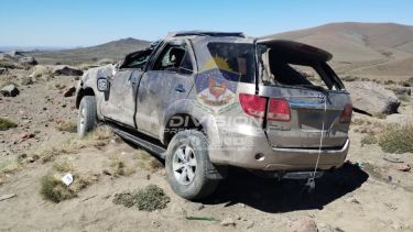 Las causas del accidente en cercanías de Zapala están en investigación. Foto: Gentileza 