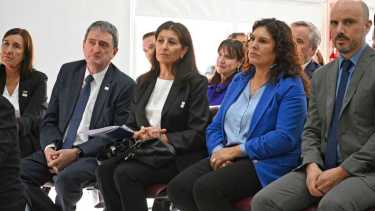 Lozano, Vidal, Paz, de izquierda a derecha, en las jornadas del Foro de Consejos de la Magistratura. (Archivo/Florencia Salto)