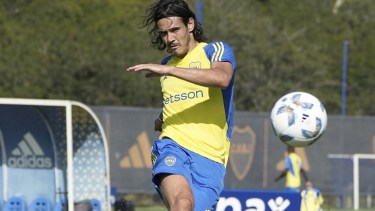 Edinson Cavani entrenó diferenciado y es duda para el partido ante Newell´s.