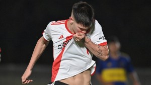 Con goles de Mastantuono y Ruberto, River goleó a Boca en el Superclásico de Reserva