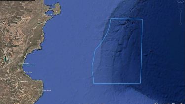El Agujero Azul que se buscar proteger está a 500 kilómetros del golfo de San Jorge, entre las provincias Chubut y Santa Cruz. Foto: Noticias Argentinas. 