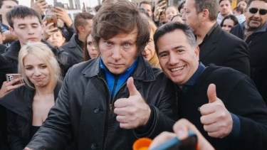 Gabriel Bornoroni, junto al presidente Javier Milei. Foto archivo. 
