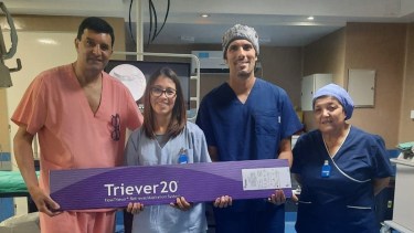 El equipo de profesionales de la Salud de Viedma que realizó la intervención. Foto: Celeste López