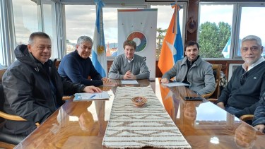 Los dirigentes mercantiles se reunieron en Ushuaia con Figueroa, Torres y Melella. Foto: gentileza.