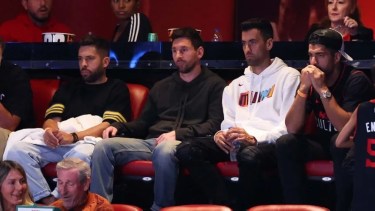 Lionel Messi asistieron al encuentro entre Miami Heat-Boston Celtics por la NBA.