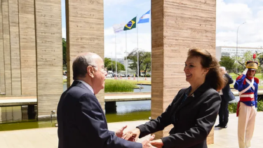 Mondino se reunió este lunes con el canciller de Brasil.