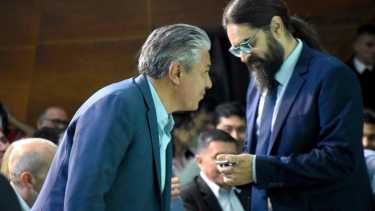 Rolando Figueroa y el ministro de Salud, Martín Regueiro. Foto: archivo Matías Subat.