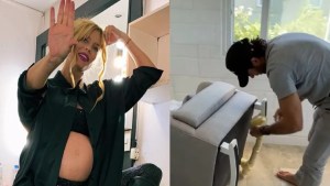 Nicole Neumann y Manu Urcera mostraron felices cómo quedó el cuarto del bebé