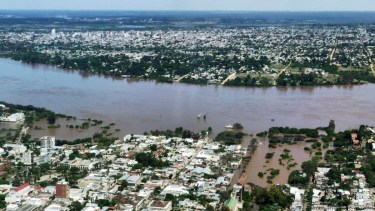 Inundaciones por la crecida del río Uruguay.