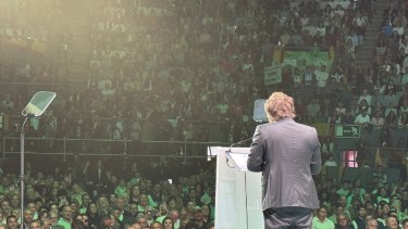 Las frases más destacadas de Javier Milei en el acto de Vox, en España. Foto gentileza.