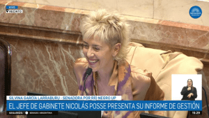 Video | «¿Se puso colorado?»: Silvina García Larraburu hizo sonrojar al senador Bartolomé Abdala