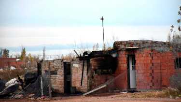 Ocurrió en una vivienda precaria de calle Girasol y El Lino. Foto: Matías Subat.