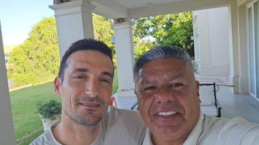 Claudio Tapia saludó al entrenador de la Selección Argentina en redes sociales. Foto: @tapiachiqui.
