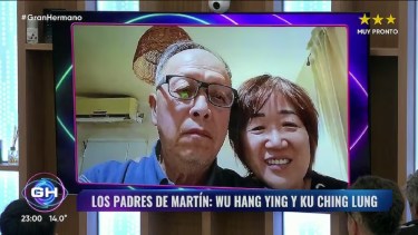 Los papás de Martín Ku, el "chino", lo saludaron en Gran Hermano.-