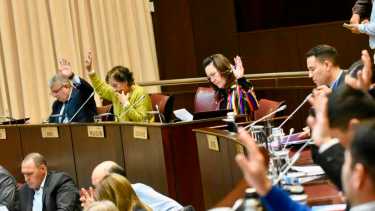 La Legislatura sesionó este miércoles desde el mediodía. La votación fue 26 a 2. Foto: Matías Subat.