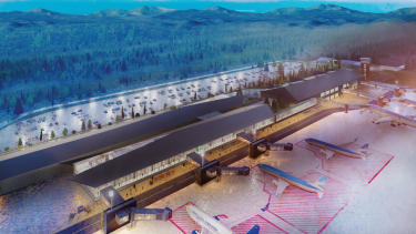 El aeropuerto de Bariloche tendrá una nueva remodelación y propone duplicar la cantidad de mangas. Gentileza