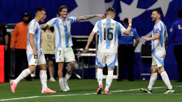 Con goles de Julián Álvarez y Lautaro Martínez, Argentina le ganó a Canadá en el debut de la Copa América. Foto: FBaires.
