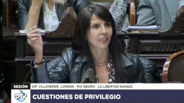 Lorena Villaverde en la sesión de ayer. Su ex mano derecha presentará hoy un escrito ante la Justicia con acusaciones a los actuales colaboradores de la diputada.