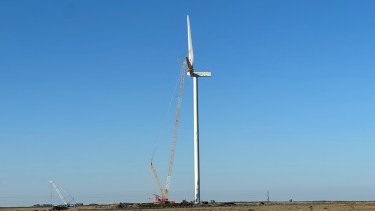 Los aerogeneradores son los más grandes de América Latina. Foto: gentileza. 