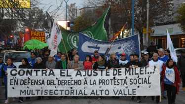 Movilizaciones contra el gobierno de Javier Milei este jueves. Foto: Andres Maripe