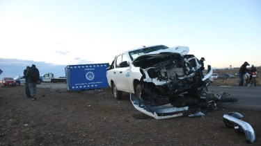 Choque fatal en la Autovía Norte de Neuquén. Foto: Matías Subat. 