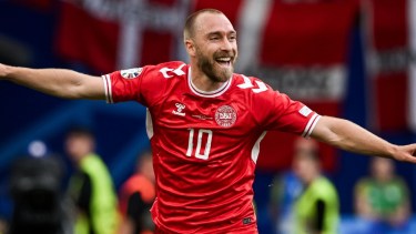 Christian Eriksen marcó el gol de Dinamarca en el empate ante Eslovenia por la Eurocopa.