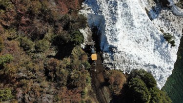 Una avalancha sepultó un camino cerca de Junín de los Andes. Foto: parque nacional Lanín. 