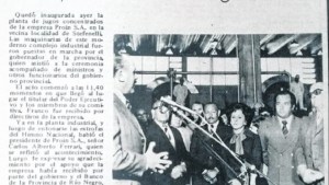Diario RIO NEGRO (lo que publicamos): Proinsa, idea y realidad