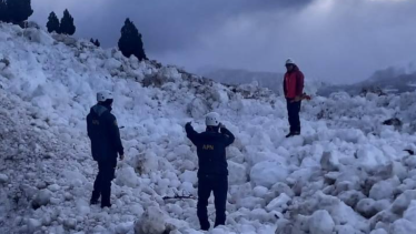Trabajaron en el camino cerca de Junín de los Andes. Foto: Gentileza PNL. 