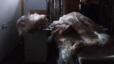 La municipalidad detectó que en el lugar funcionaba una carnicería clandestina que vendía y distribuía productos en Roca. 