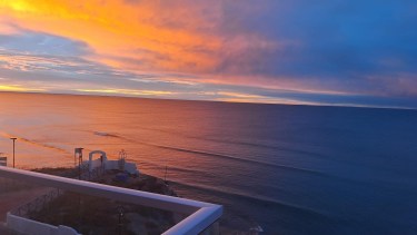 Amanecer en Las Grutas en Río Negro, una postal única. Foto archivo. 