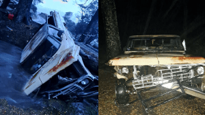 Cayeron al río tras quedarse sin frenos, cerca de Junín de los Andes: una embarazada tuvo que ser asistida