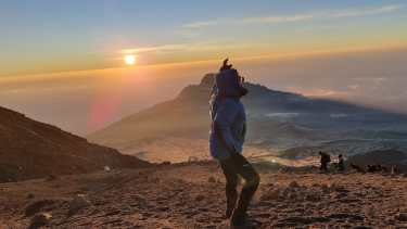 A las 8 de la mañana, alcanzó la cumbre. Foto: gentileza