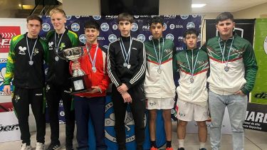Los rionegrinos Fausto Raimondo y Giuliano Martínez se llevaron todos los trofeos del Argentino Juvenil de Trinquete.