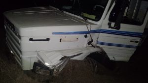 Impactante choque entre dos camiones sobre Ruta 251, cerca de Conesa