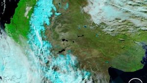 ¡La Patagonia de blanco!: las increíbles imágenes satelitales de la nieve que impactaron a las redes