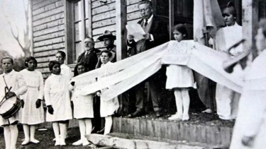 El recuerdo de la inauguración de la Oficina telegráfica "Correntoso"- Foto: Archivo.