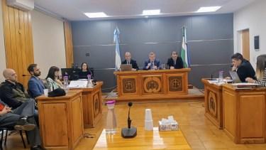 La audiencia de apertura del juicio se desarrolló este miércoles en Bariloche. (foto gentileza prensa del Poder Judicial)