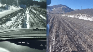 Video | Reclaman por el mal estado de la ruta que une Moquehue con Villa Pehuenia y exigen solución: «Es la única salida del pueblo»