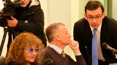 Fiscales Macaya y Liotard, querellante Roa Moreno: hoy serán protagonistas de los alegatos. (Archivo/Cecilia Maletti)