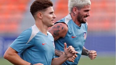 Julián y De Paul, socios de la Selección Argentina al servicio del Atlético de Madrid. (@atleti)