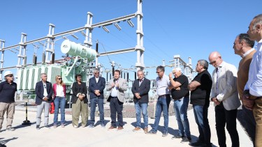 En febrero se inauguró la Estación Transformadora de Conesa, una de las obras del Castello. En septiembre vence la segunda cuota de capital del bono. Foto Archivo.