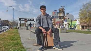 Rafael Orozco, joven percusionista desde los ocho años. Foto: Juan Thomes. 