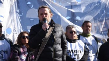 ATEN mantiene su reclamo en contra de la ley de presentismo en Neuquén. Foto: Matías Subat,