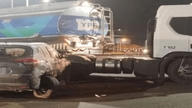 Un choque en cadena sobre Ruta 7 entre Neuquén y Centenario causó demoras en el tránsito este sábado (Foto: gentileza)