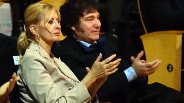 Amalia "Yuyito" González y el presidente Javier Milei