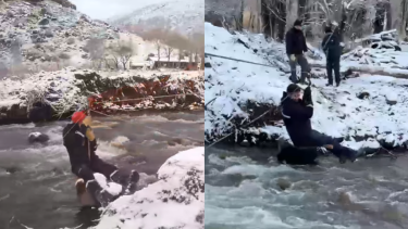 Video | Ni el agua los paró: la hazaña de llevar luz hasta el último rincón del norte de Neuquén